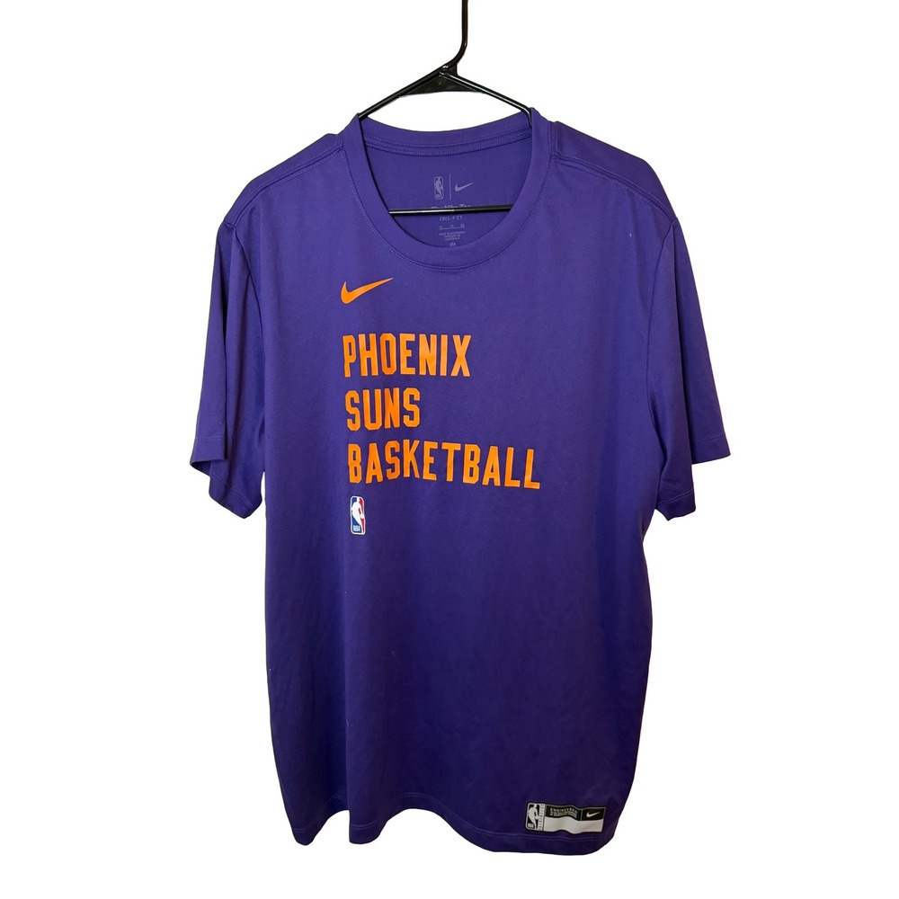 Nike Phoenix Suns Basketball Dri-FIT Shirt Mens XL Purple NBA Short Sleeve Tee